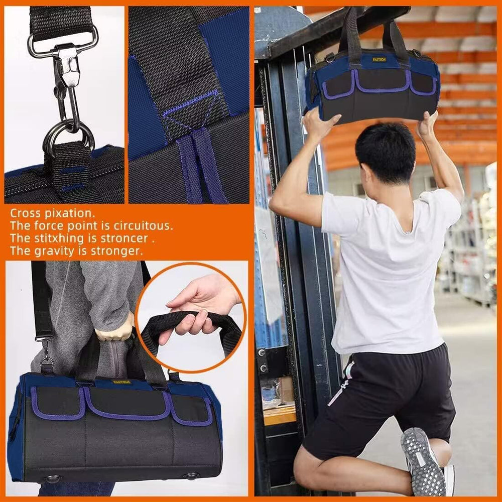 FASTECH 20 Inch Heavy Duty Tools Bag with Wide Mouth for Tool Storage, Carrie...
