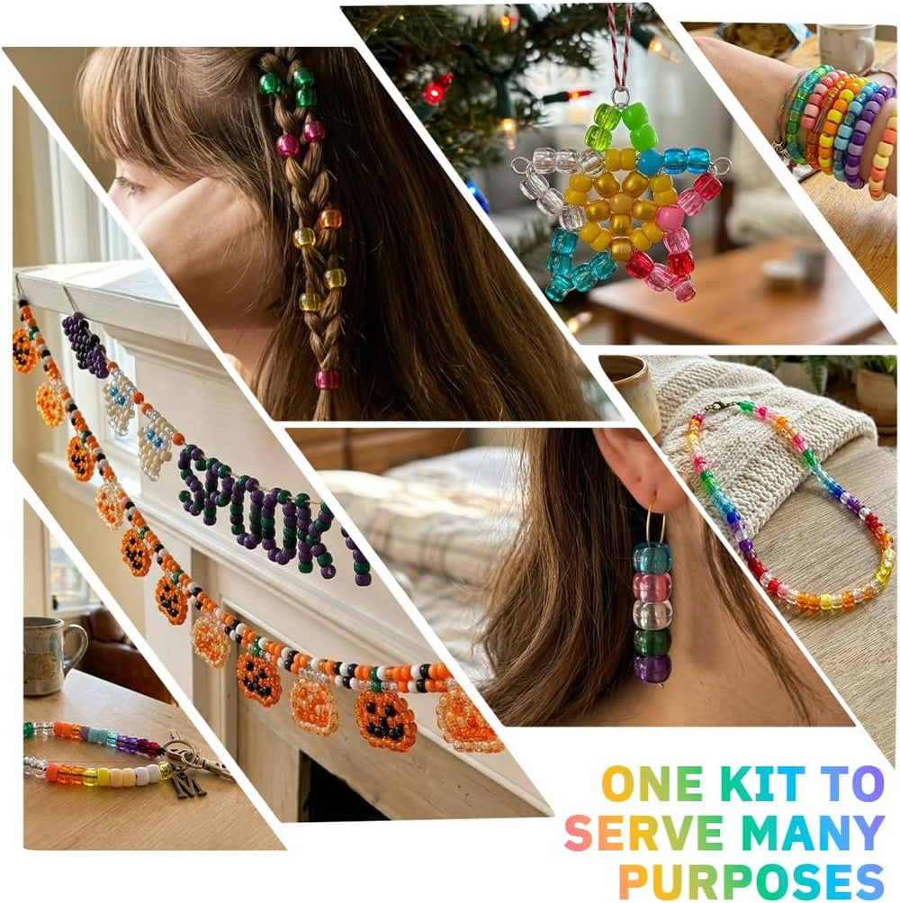 novelinks 11000Pcs Pony Beads Bulk 30 Colors for Kandi Bracelets Making