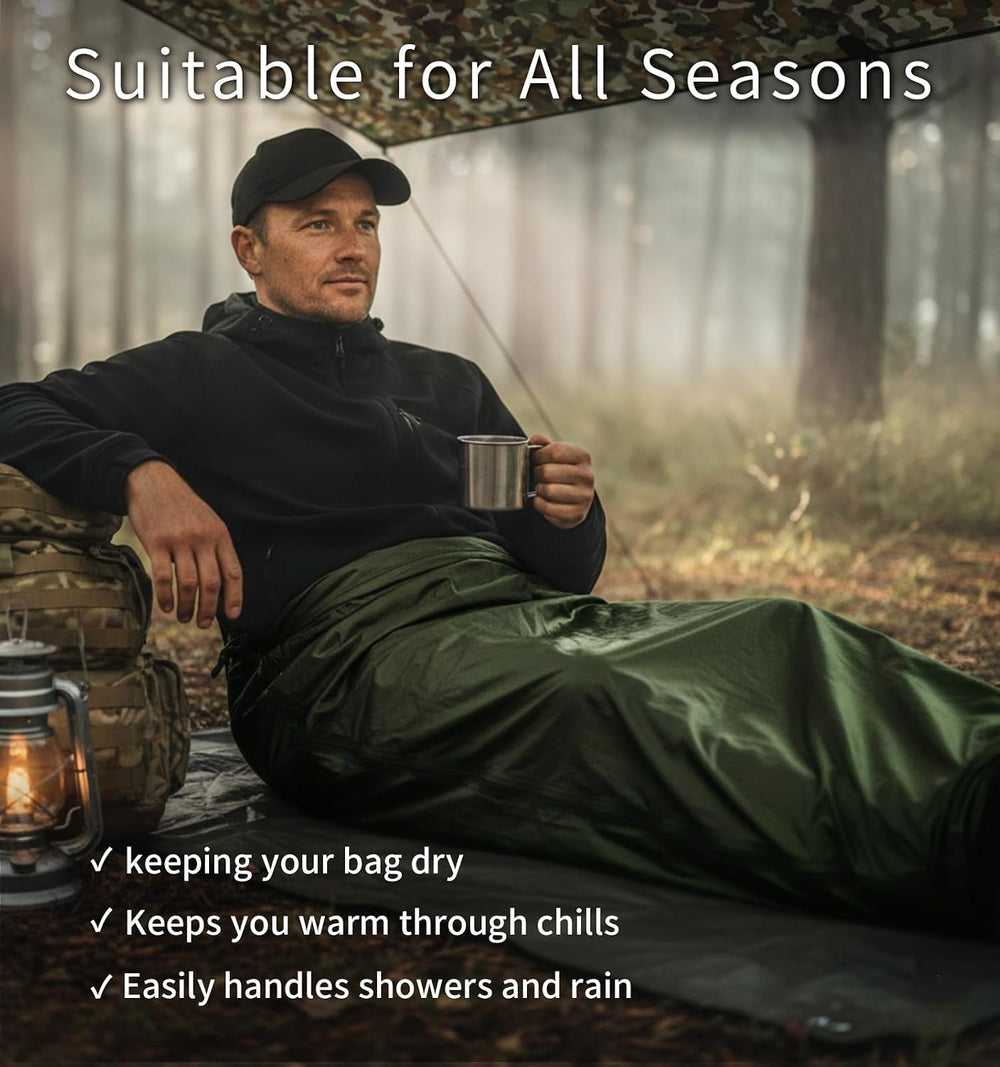 Litume Bivy Sack Sleeping Bag Cover – Waterproof Mummy-Style, Compact & L...
