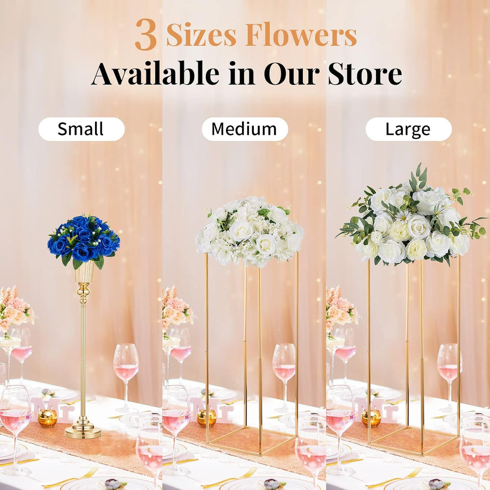 NUPTIO Flower Ball Arrangement Bouquet - 6 Pcs 9.5 inch Diameter Royal Blue F...