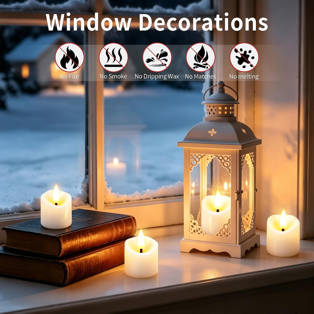 Rechargeable Flameless Candles with Remote Timer & Charging Base