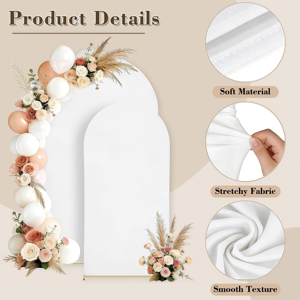 6FT,6.6FT,7.2FT Black,Red,Wedding Arch Cover Set of 3 Decor