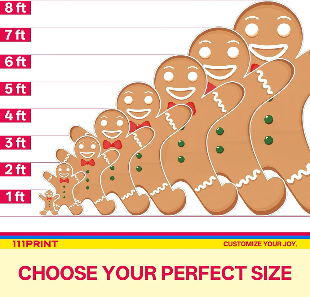 Life Size Christmas Gingerbread Cardboard Cutout Standee, 4FT