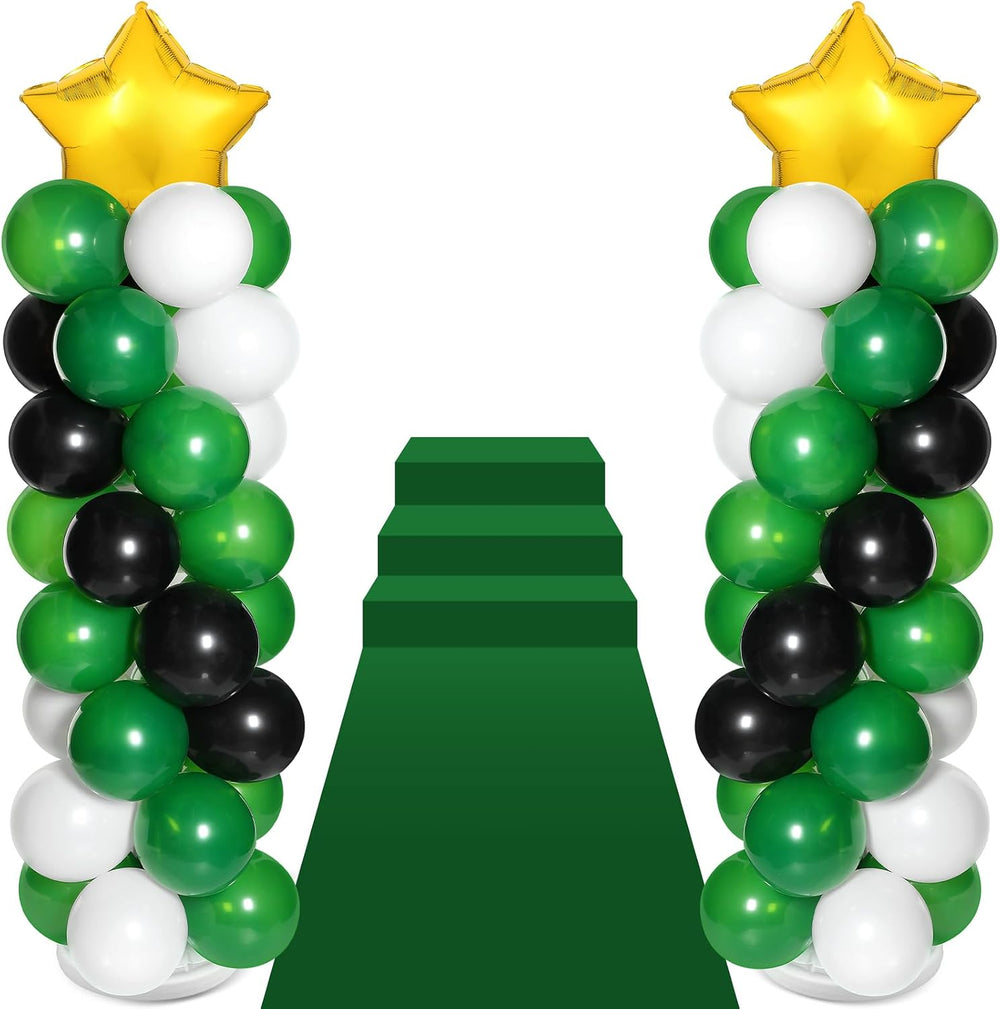 2 Sets of Balloon Column Stand Kit with 2 Star Balloons 100 Latex Balloons 2 ...
