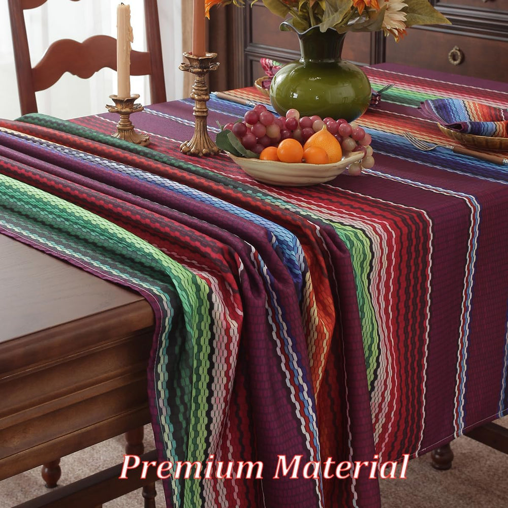 Mexican Fiesta Party Tablecloth Rectangle 60x120 Inch, Mexico Table Cloth