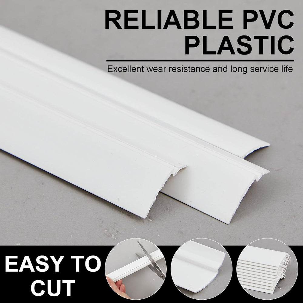 10 Pack Vinyl Snap in Window Glazing Bead, White