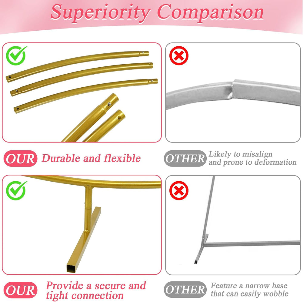 7.2FT Circle Balloon Arch Stand for Floor Round Arch Backdrop Stand for Parti...