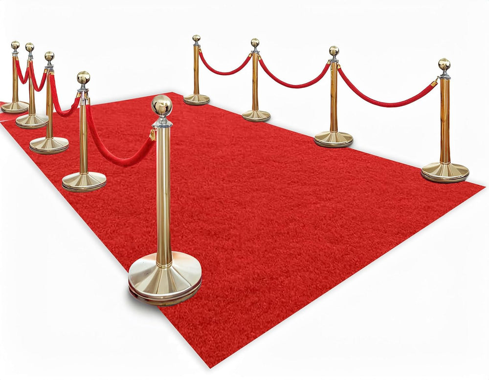 Thick Red Carpet Runner for Party,3 x 10ft Non-Slip Backing Aisle Runway Rug ...