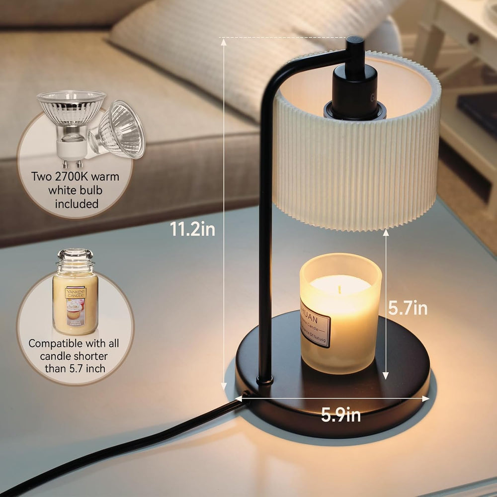 NITOWOLF Candle Warmer Lamp with Timer, Dimmable Wax Warmer Lamp Candle Lamp ...