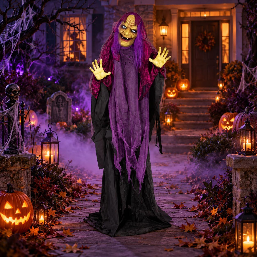 5FT Animated Witch Halloween Indoor Outdoor Decoration