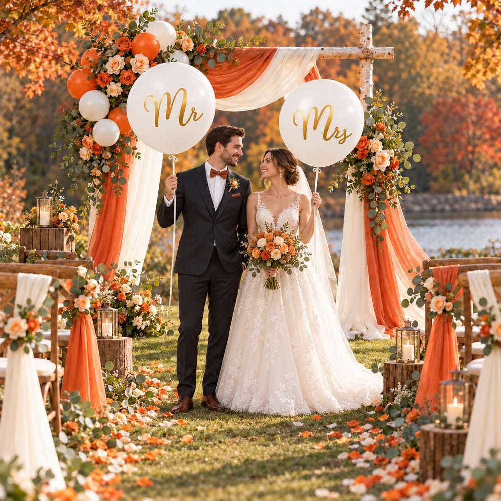 Cinrobiye 45PCS Terracotta Wedding Arch Decorations Kit, Fall Autumn Wedding ...