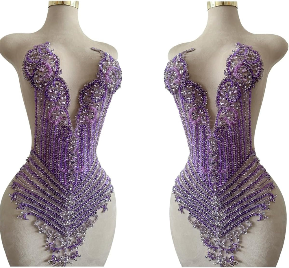 Handmade Stones Beads Bling Bright Crystal Patches Sew on Rhinestones Bodice ...