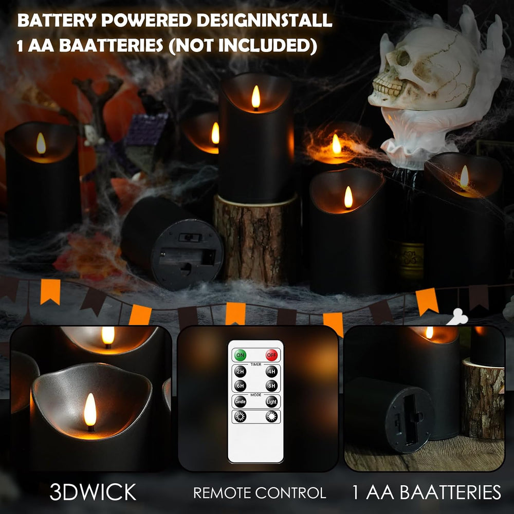 kakoya Flameless LED Candles Battery Operated with Remote and Timer,Flickerin...