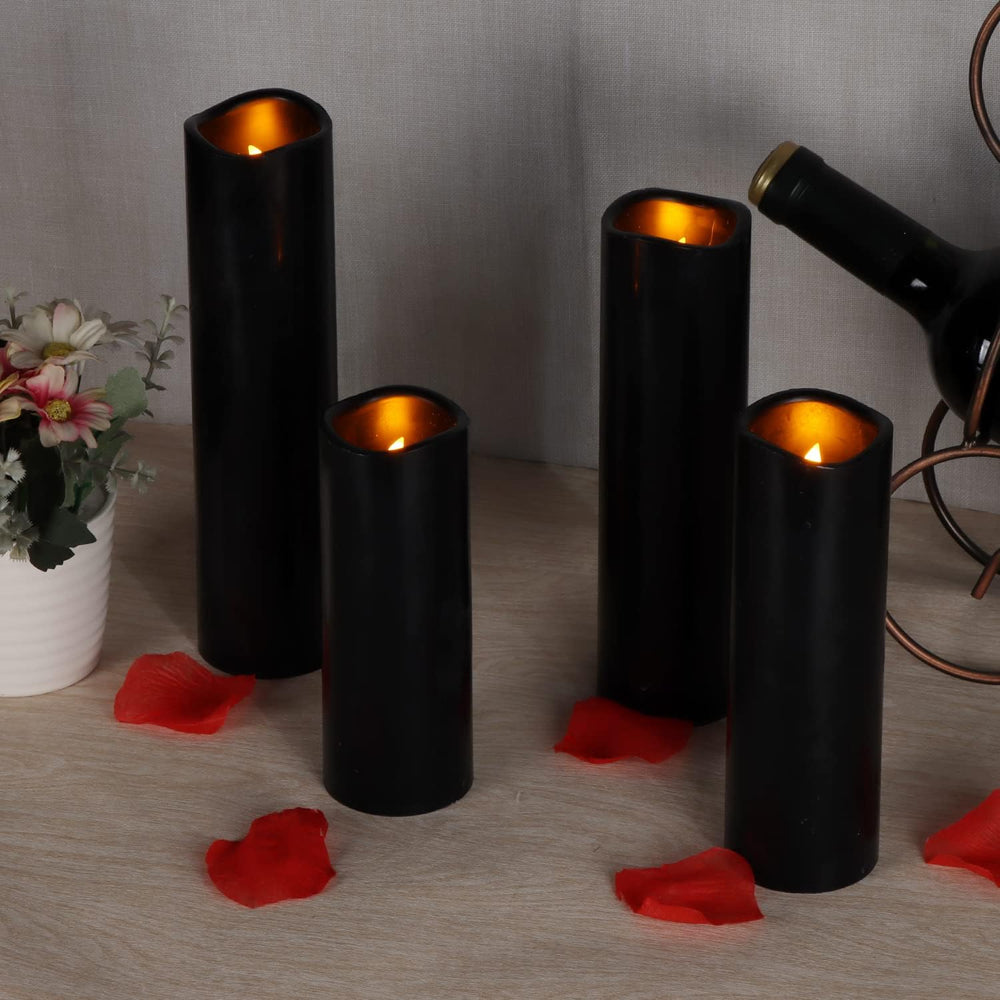 Flameless Candles (Black Set of 9)