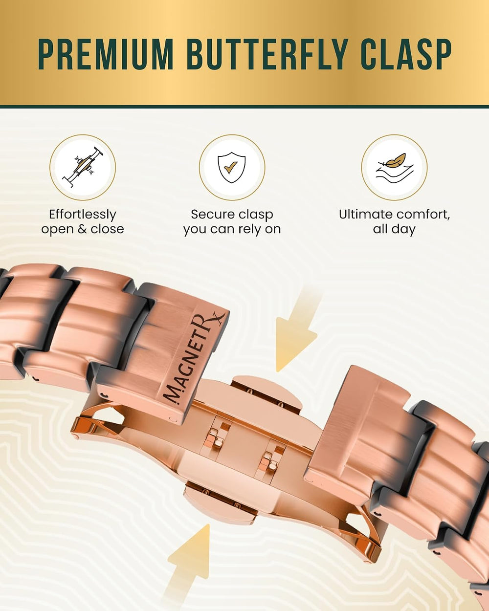 MagnetRX® EllipseMAX 5X Strength Magnetic Copper Bracelet for Men