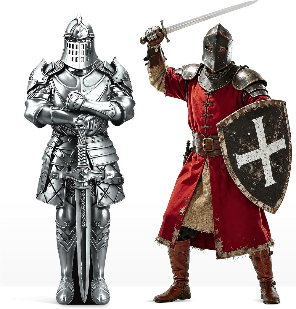 1 CS 5.9 ft Life Size Medieval Knight Plastic Corrugated Cutout