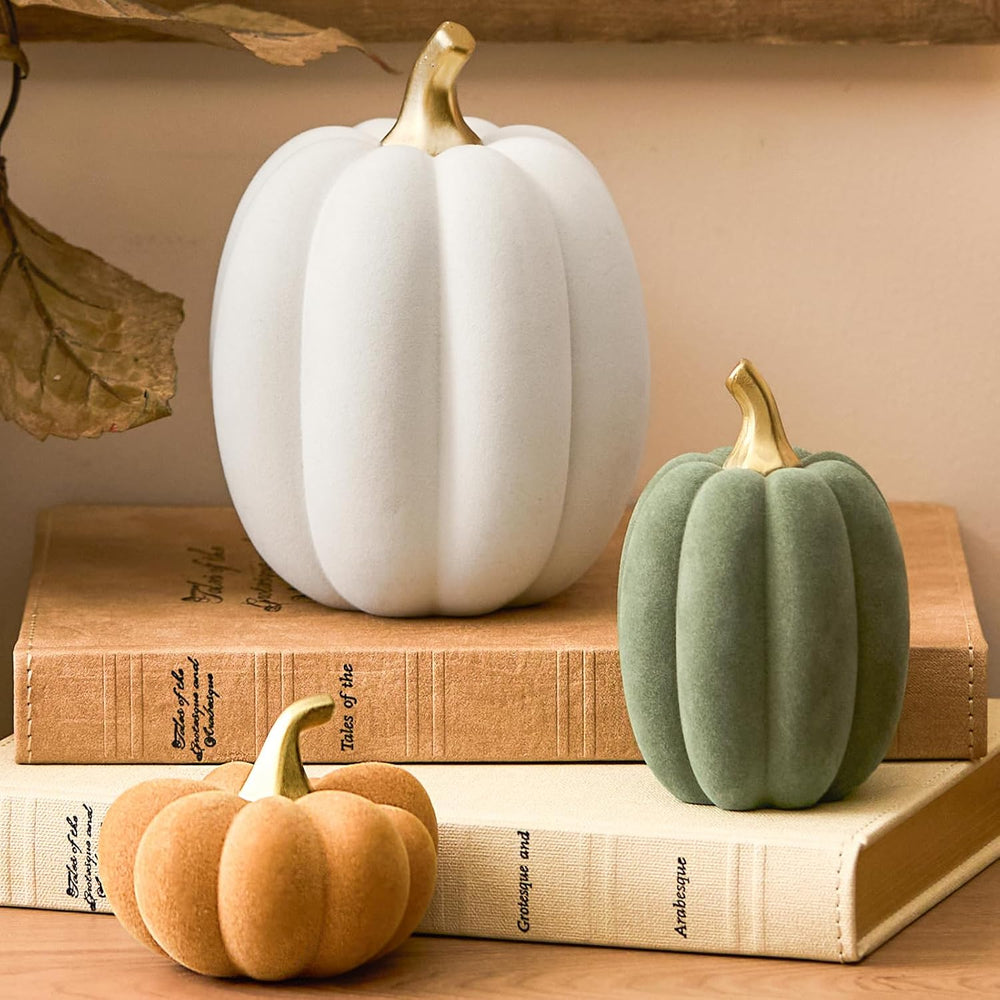 WDS WONDROUS Fall Pumpkin Decor, Faux Artificial Pumpkin for Home Table