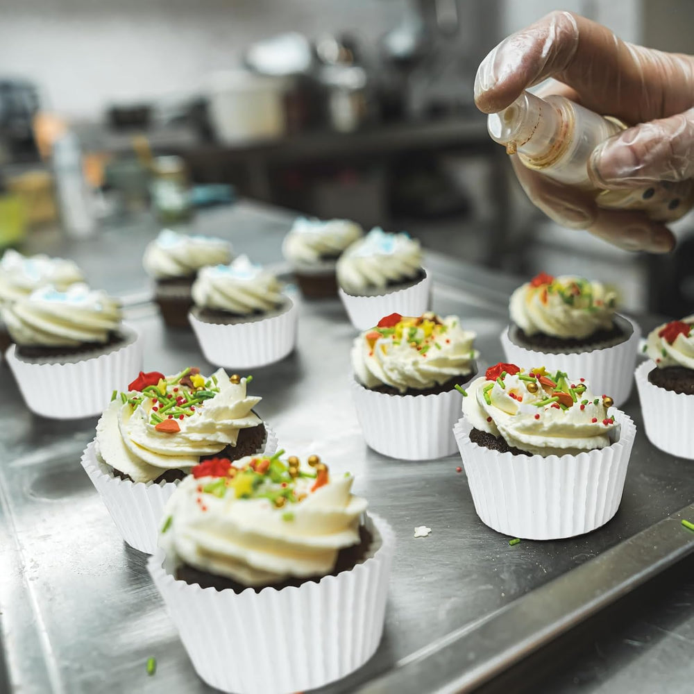 Jinei 5000 Pcs Cupcake Liners Bulk, 1.97" White Paper Muffin Cups
