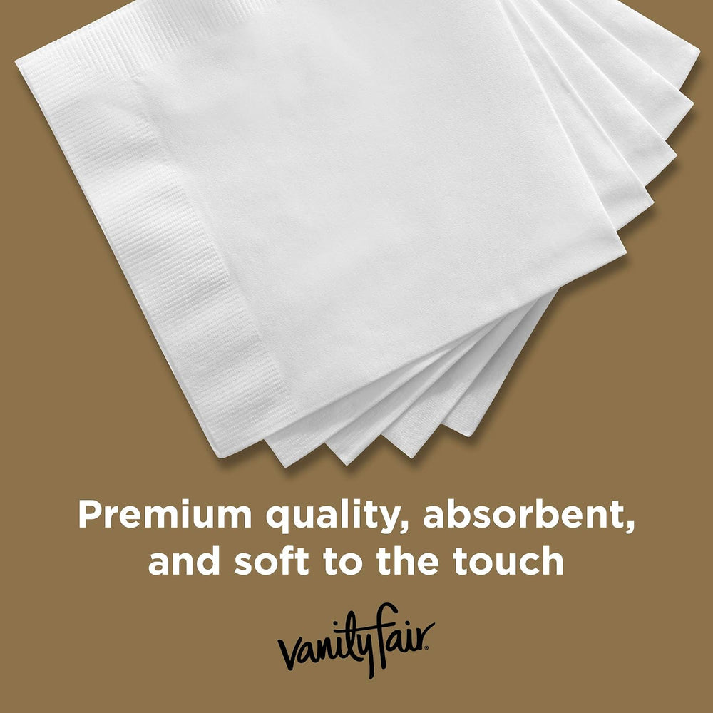 Vanity Fair Entertain Beverage Paper Napkins, 480 Count, Disposable Napkins M...