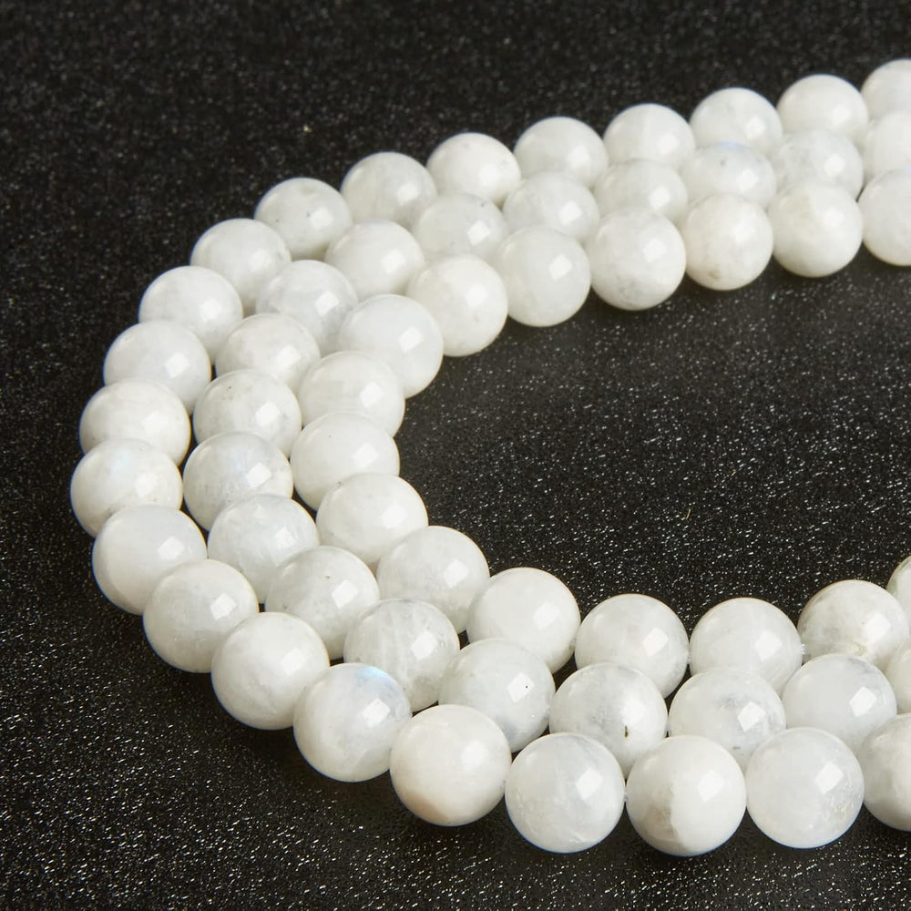 150pcs 8mm Moonstone Beads Natural Gemstone Beads Round Loose Beads for Jewel...