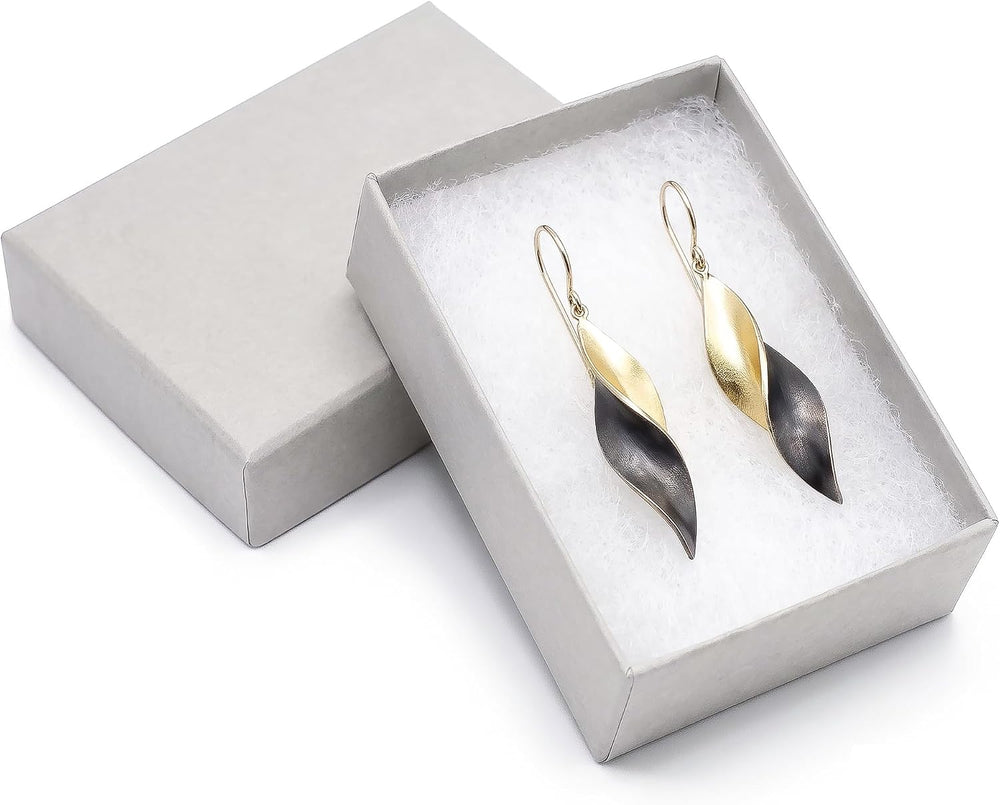 TheDisplayGuys 100 Cardboard Jewelry Gift Boxes with Inserts - Matte Gray