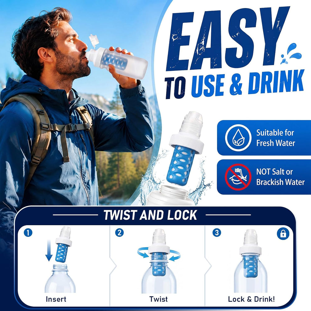 Hushee 1 Pcs Water Filter Cartridge Compatible with Katadyn Befree Bottles