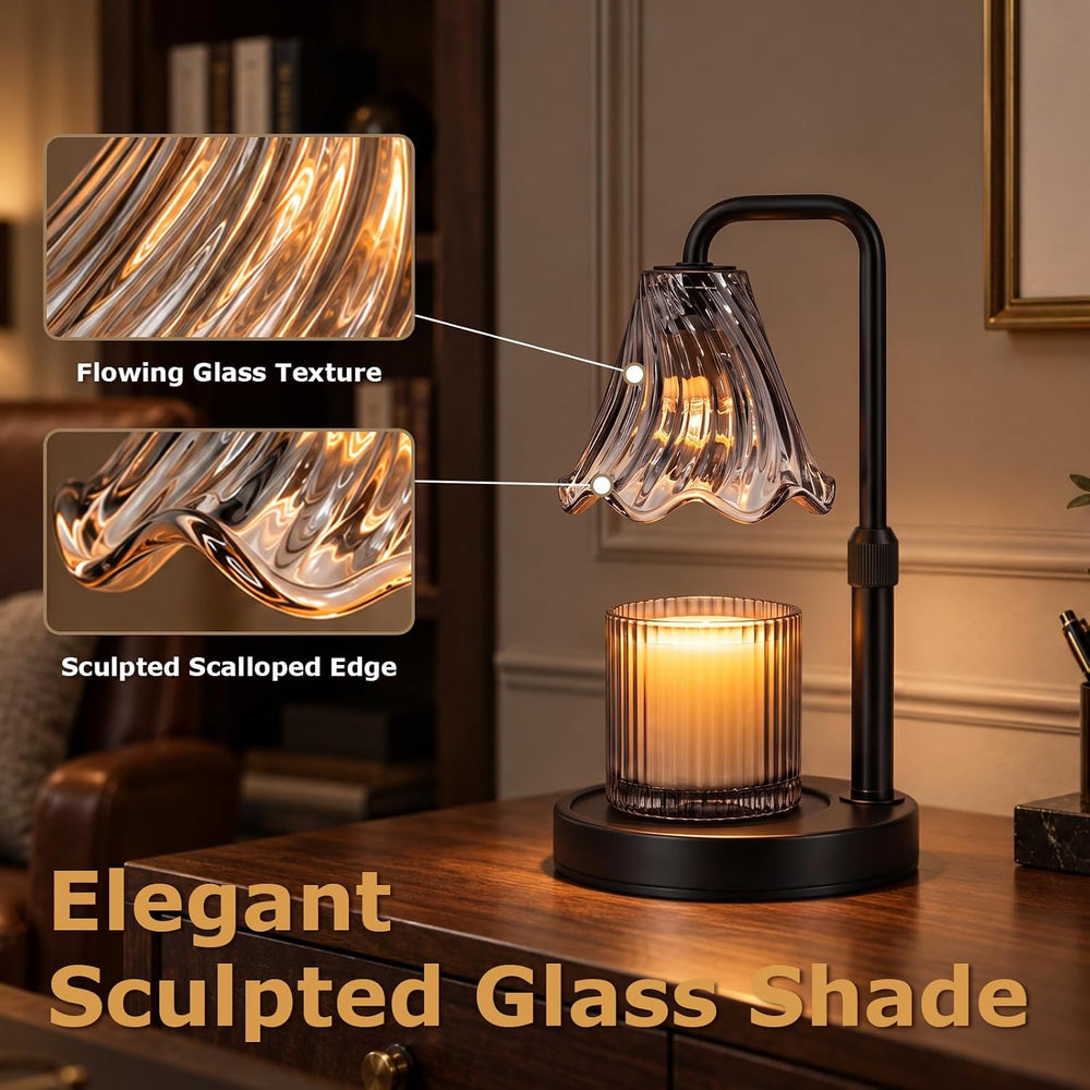 Candle Warmer Lamp with Timer Dimmer, Height Adjustable with 2 Bulbs