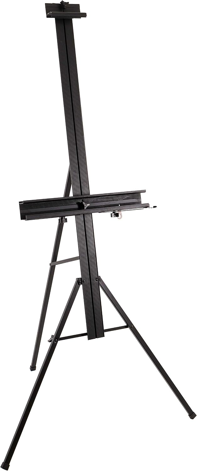 U.S. Art Supply 69" High Aluminum Single Mast Artists Studio Easel Stand