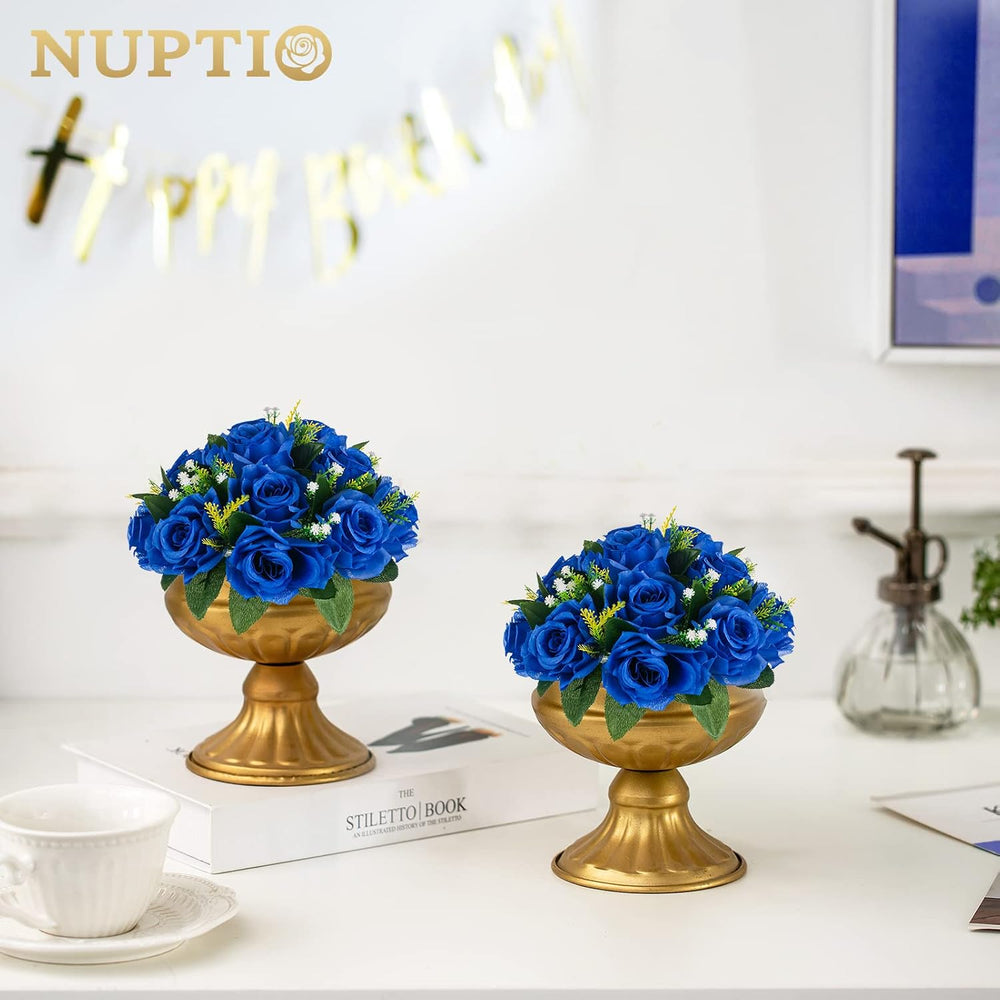 NUPTIO Flower Ball Arrangement Bouquet - 6 Pcs 9.5 inch Diameter Royal Blue F...
