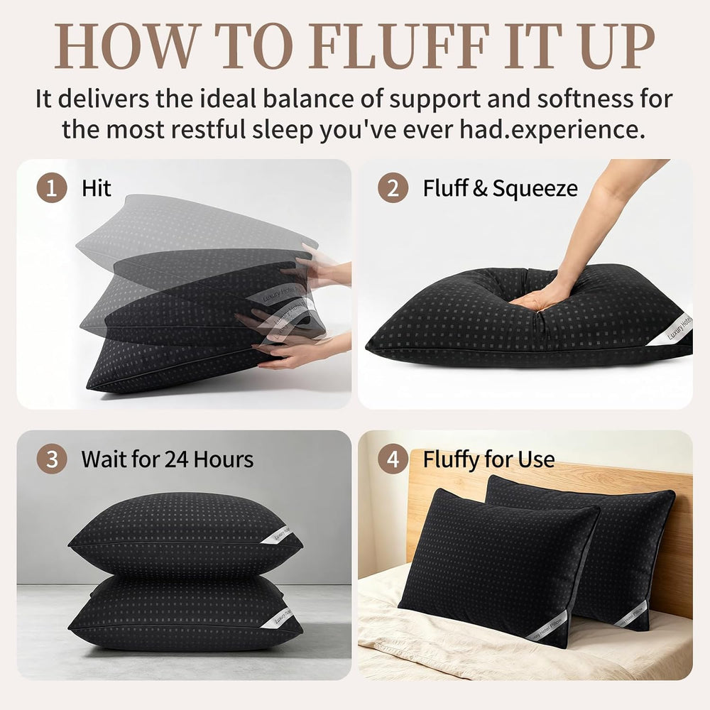 Bed Pillows for Sleeping Standard Size Set of 4, Luxury Hotel Quality Cooling...