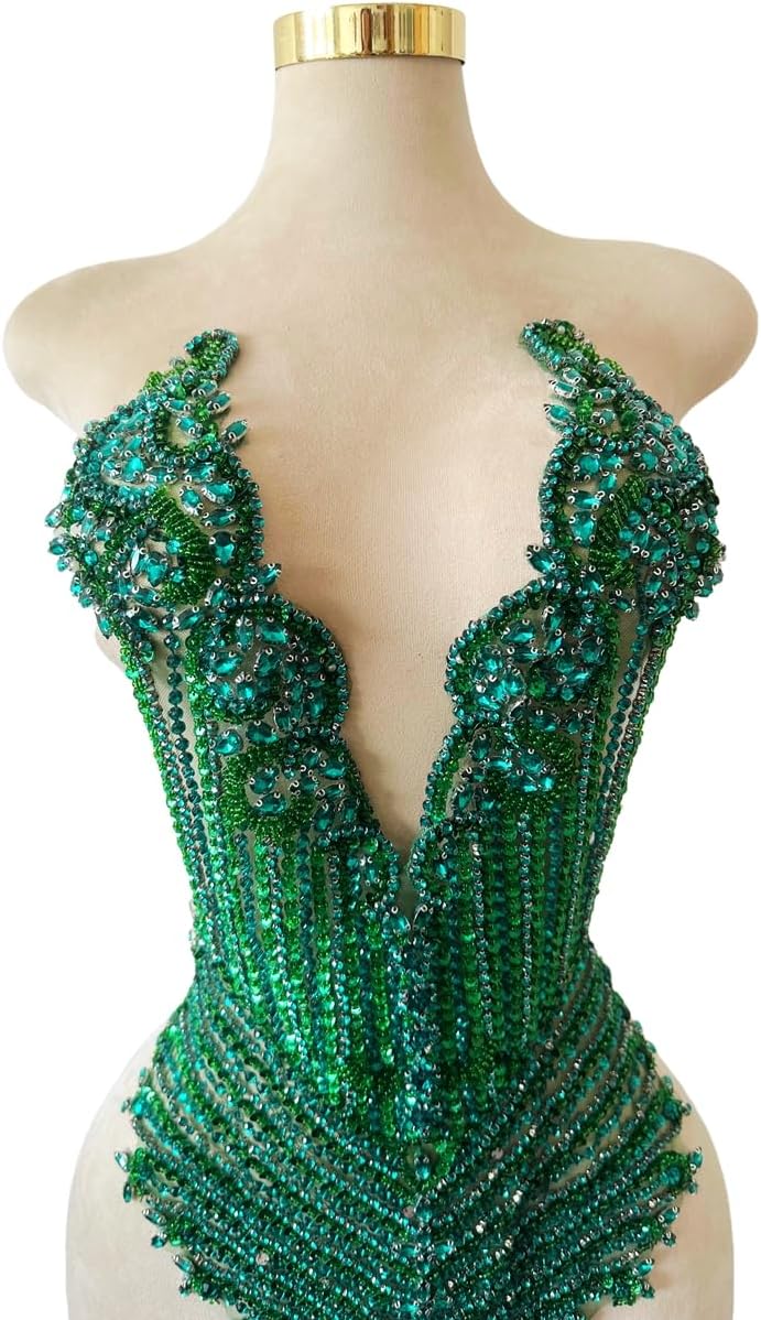 Handsewing Beads Sequins Rhinestones Large lace Applique Handmade shin Crysta...