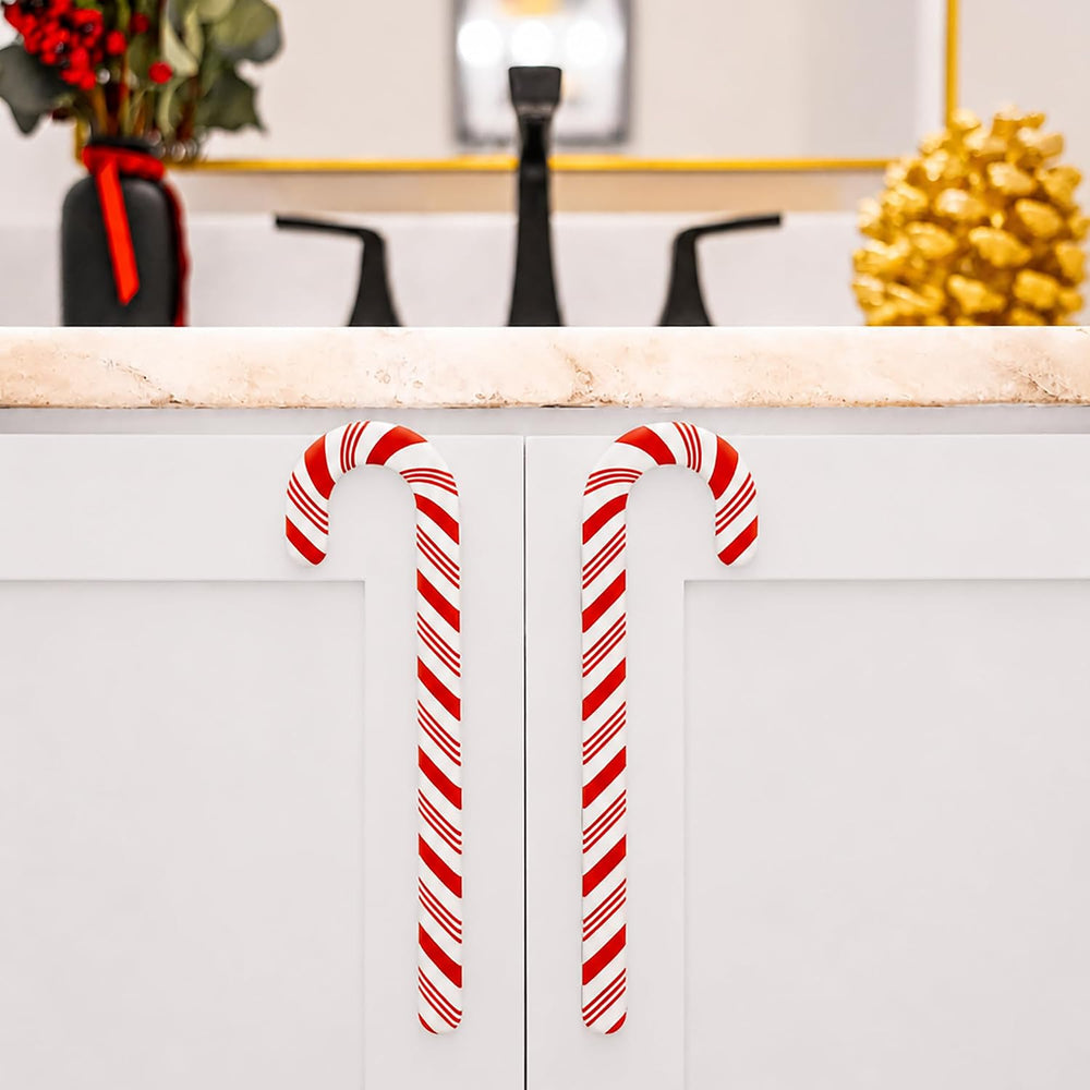 Knobēz Handlez 8pk Medium Candy Cane Handle Covers Cabinet for Decoration