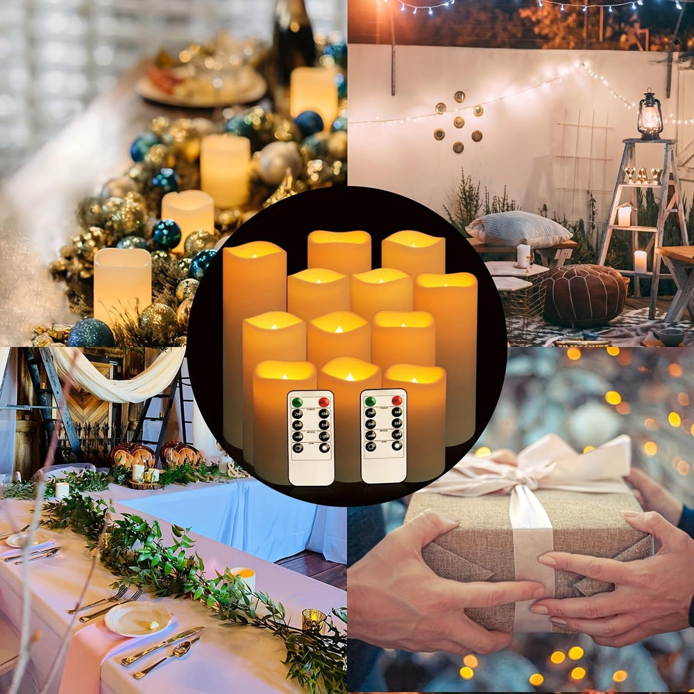 24Pack Flickering Flameless LED Candles with Remote Control,Waterproof Batter...