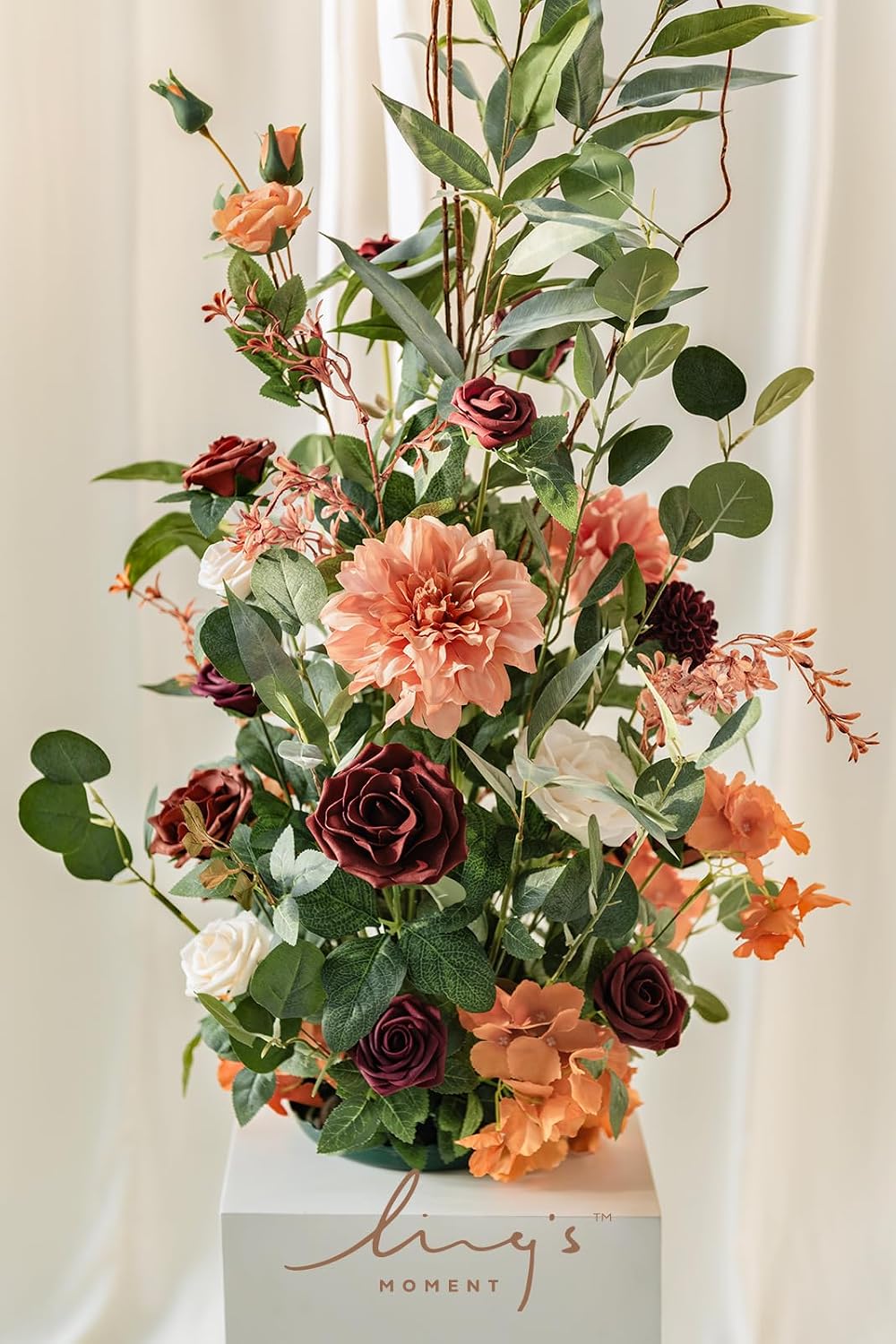 Ling's moment 36" Freestanding Flowers, Fall Wedding Decor, Terracotta