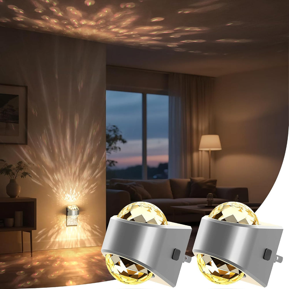 Night Light, Sliver Projector Night Lights Plug into Wall 2 Pack