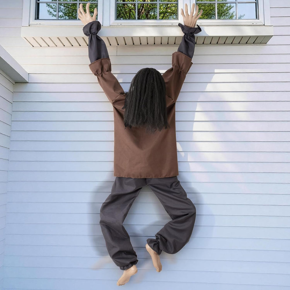 Halloween Decorations Animatronic Climbing Zombie Faceless Hanging Creepy Zom...
