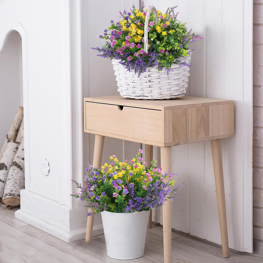 Hananona 48 Pcs Artificial Flowers Outdoor, Faux Artificial Plants UV Resista...