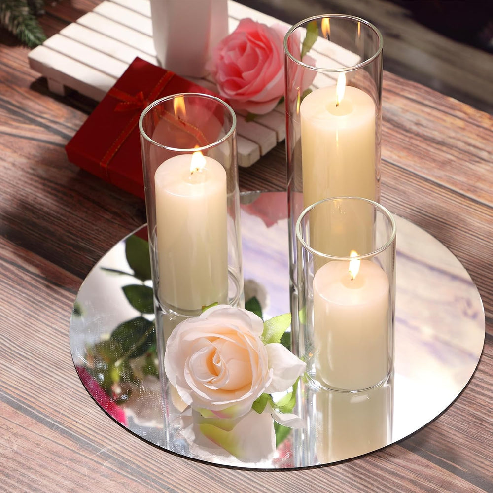 3 Pillar Candle and Holder, S, Ivory White