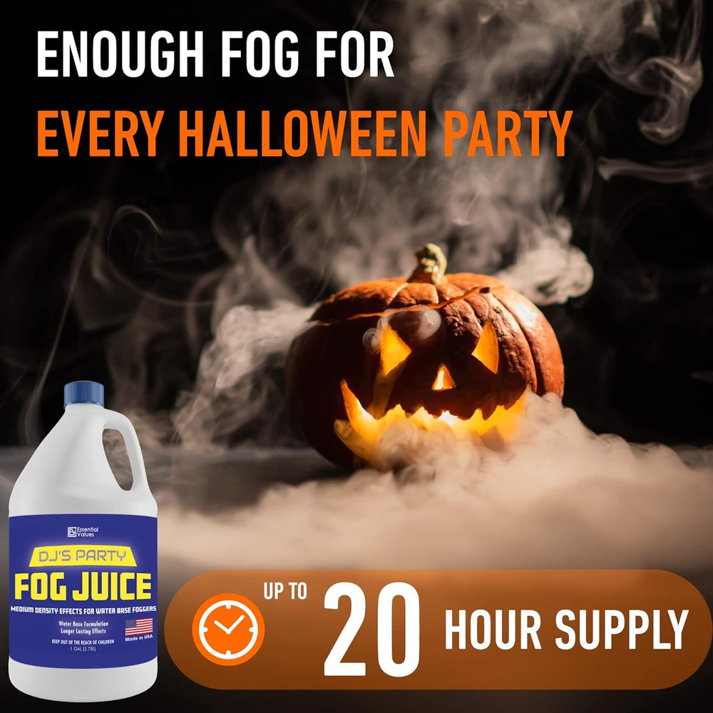 Fog Juice Long Lasting 3+ Hour Fog Machine Fluid 128 OZ, 1 Gal Medium Dense