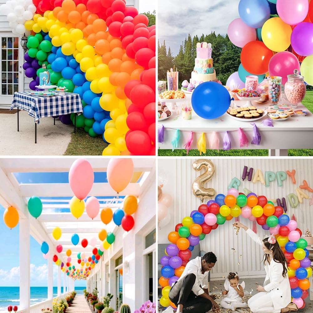 1000 Packs Latex Rainbow Balloons for Party Decorations