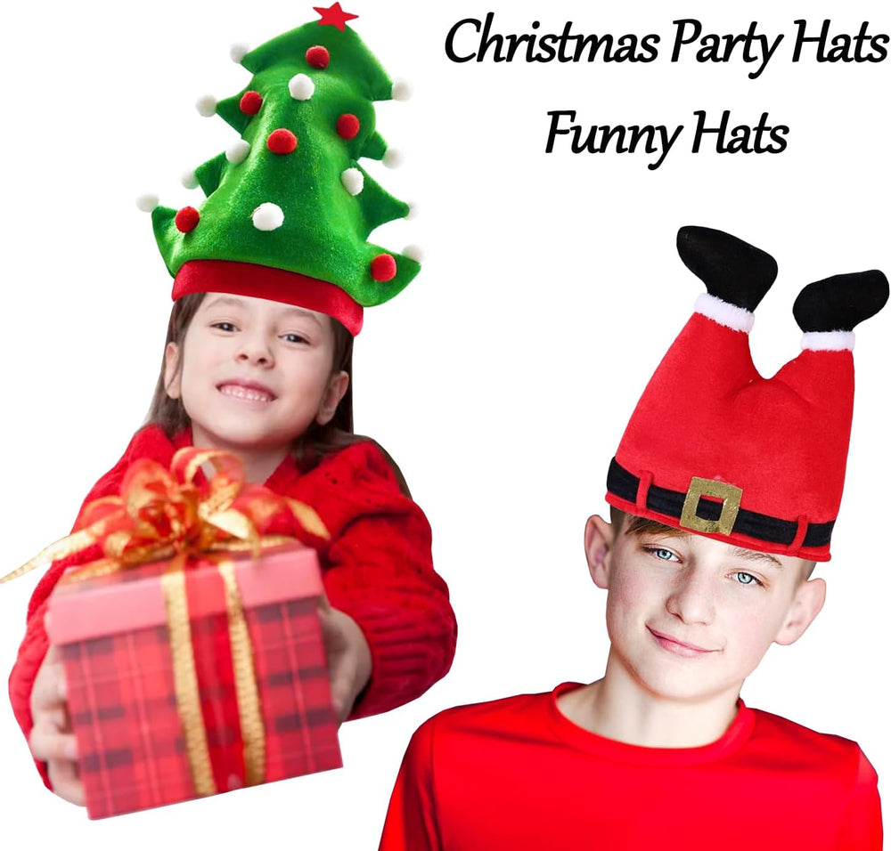 12 Assorted Funny Christmas Hats Santa Elf Hat for Adult Teen