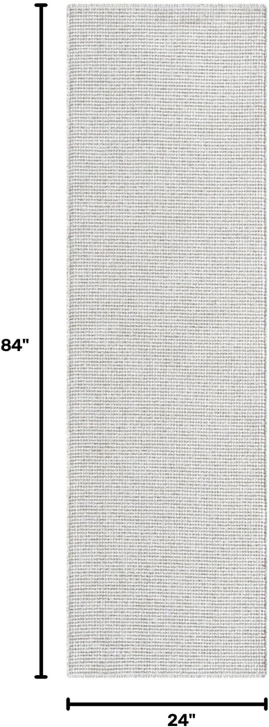 LUXE WEAVERS Two-Tone Fringed Runner Rug Beige 2x7