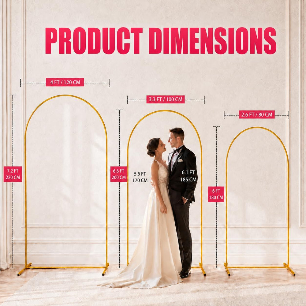 7.2 FT Arch Backdrop Stand, Balloon Arch Stand