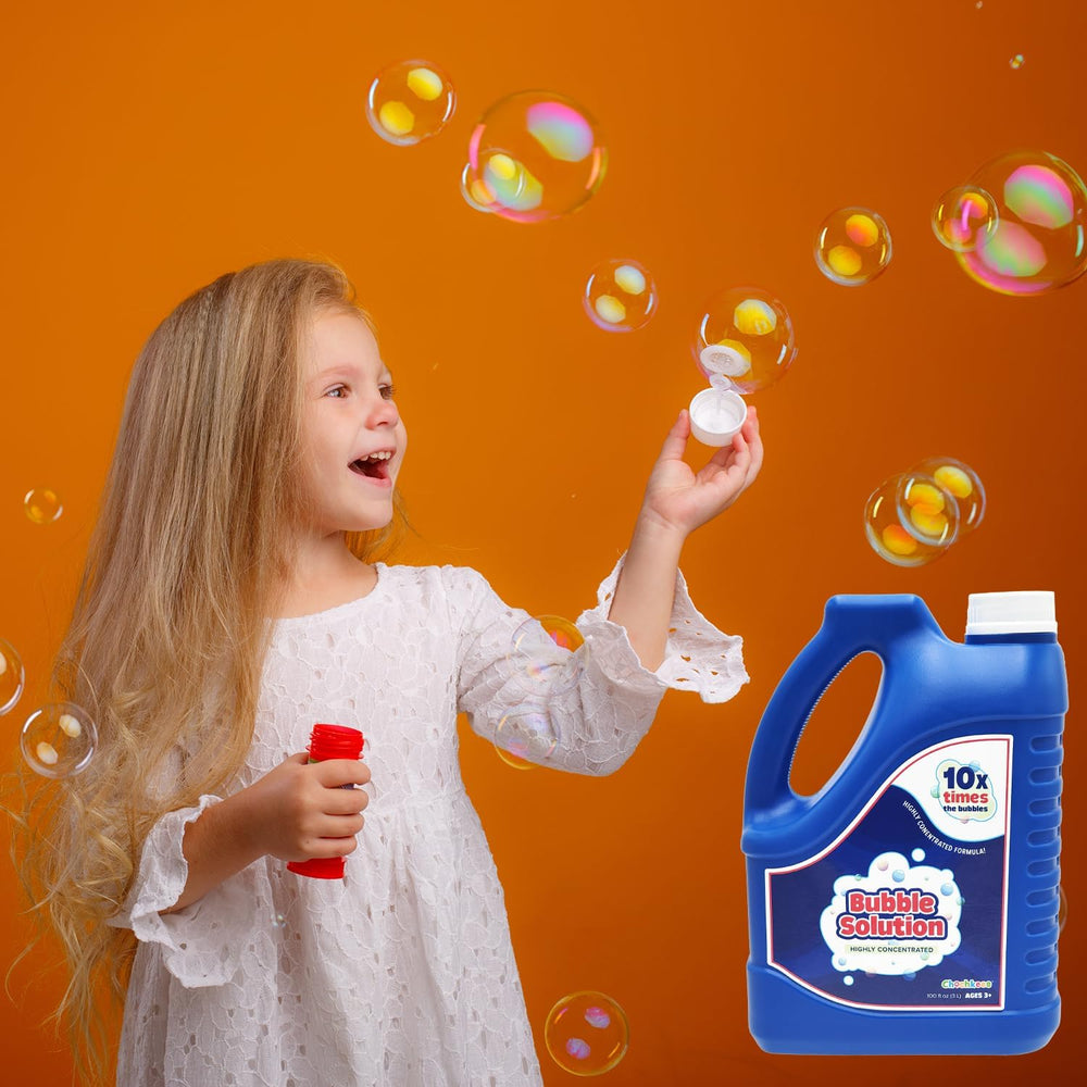2-Pack 100 oz Concentrated Bubble Solution, Refills up to 8 Gallons, Non-Toxi...