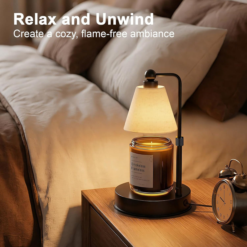 Candle Warmer Lamp with Timer, Dimmable, Adjustable Height, Modern Farmhouse ...
