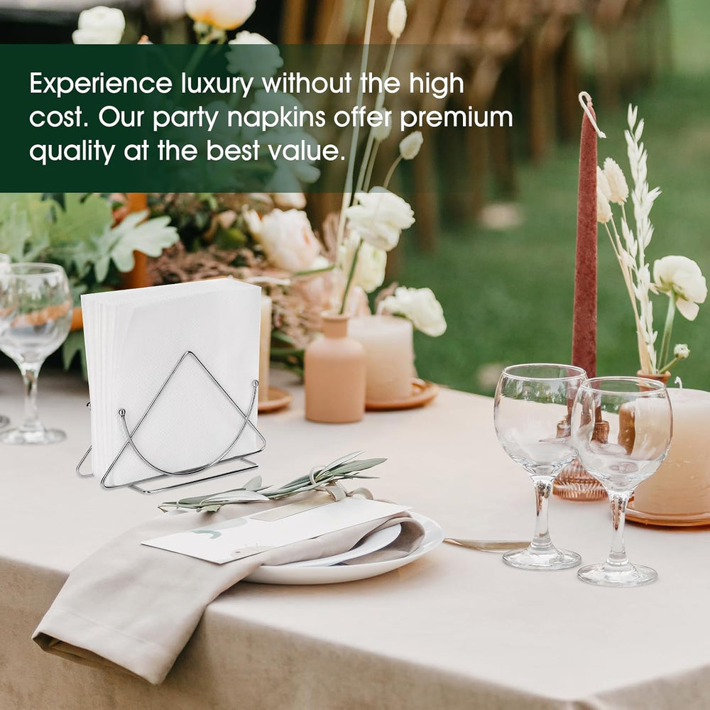 1500 Count White Cocktail Napkins Paper, 2-Ply Cocktails Napkin Bulk, 4.5 x 4...