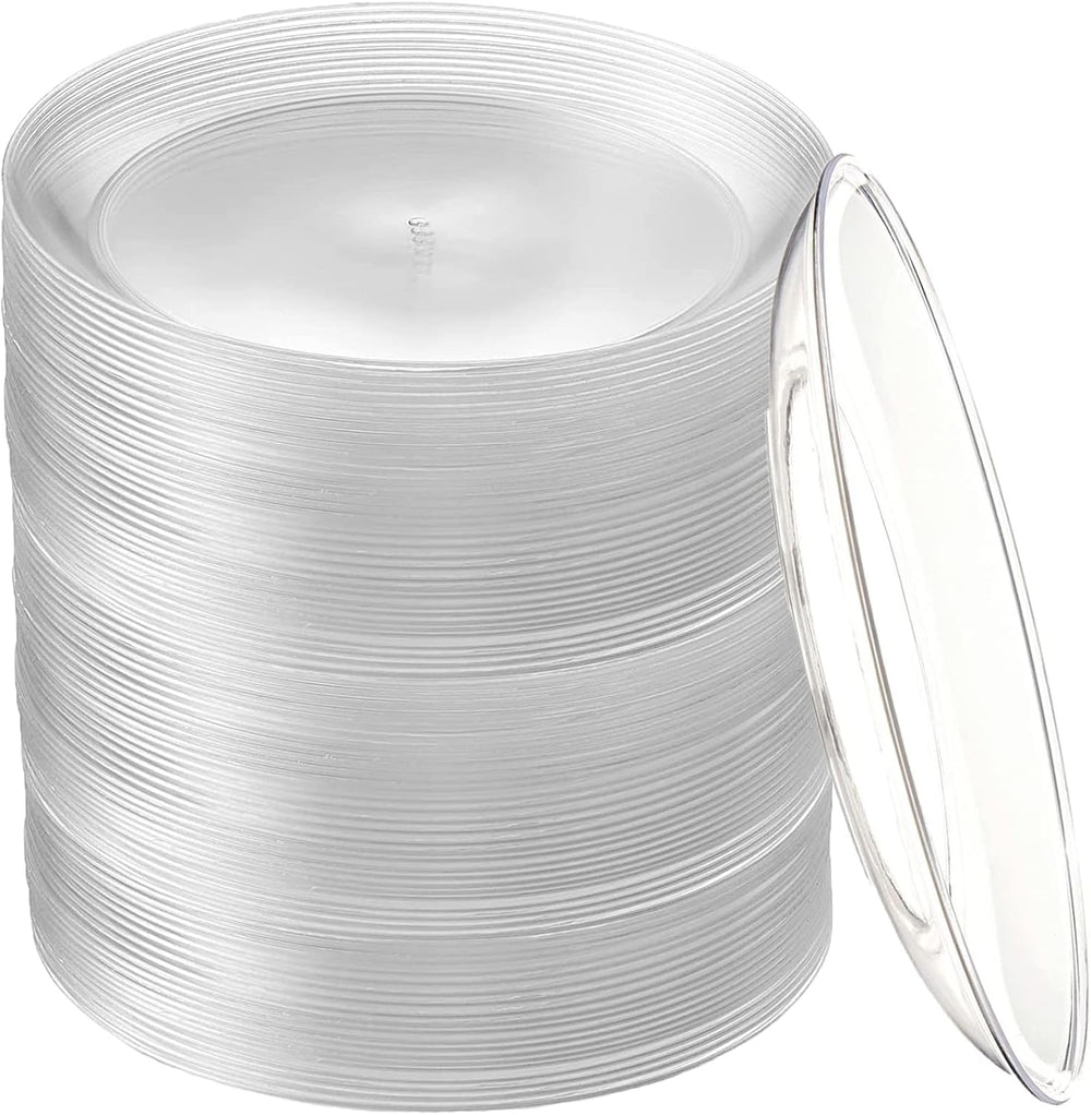Tergy 200 Pack Disposable Clear Plates 5 Inch Plastic Dessert Plates Wedding ...