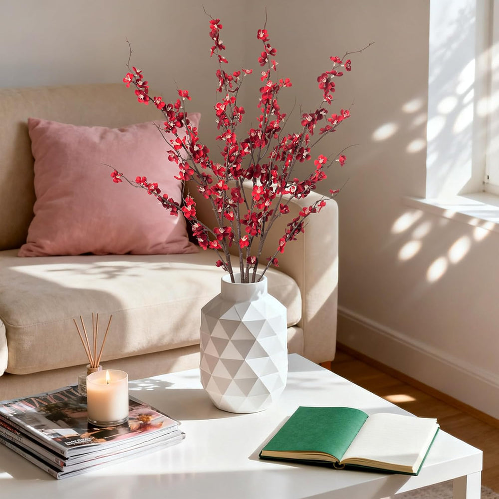 4Pcs Cherry Blossom Branches Artificial Flowers for Spring Summer Indoor Deco...