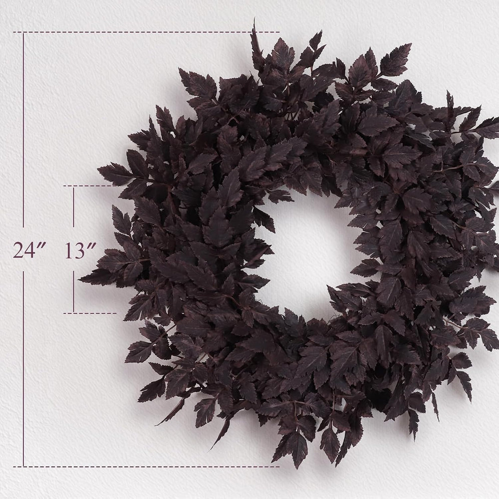 Fall Decor - Fall Wreaths for Front Door - 24 Inch Halloween Plum Wreath
