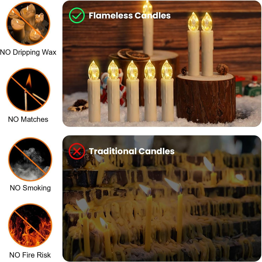 JOSU Floating Candles with Remote Control, Thanksgiving Christmas Decoration ...